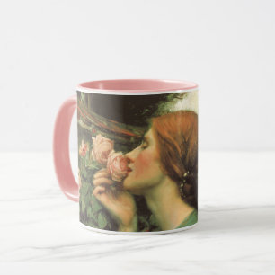 Caneca Meu Rosa doce, ou Alma do Rosa por Waterhouse