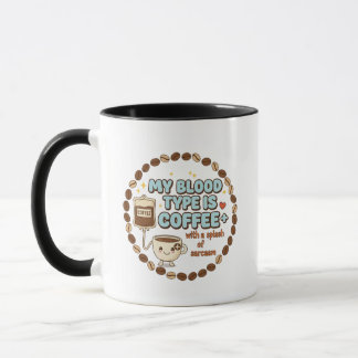Caneca Meu Tipo Sanguíneo é Café+