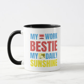 Caneca Meu Trabalho Bestie Sunshine - Trabalho Bestie Clá
