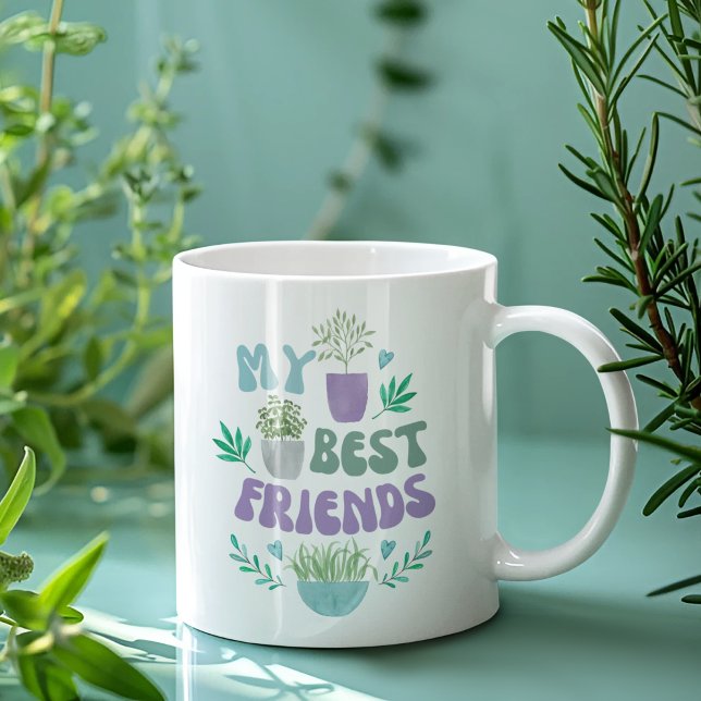 Caneca Meus Melhores Amigos São Plantas Mug (This, "My best friends" are plants mug would make the perfect gift for the plant lover! )
