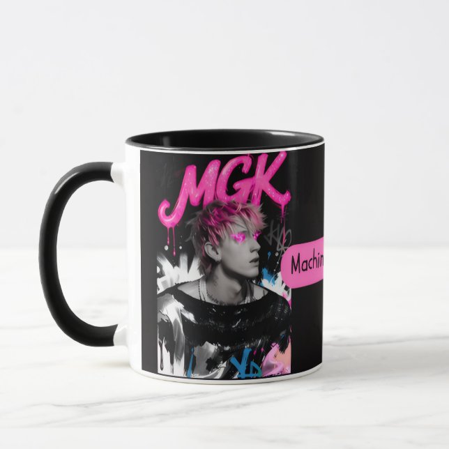 Caneca MGK Machine Gun Kelly Music Fan Coffee Mug (Esquerda)