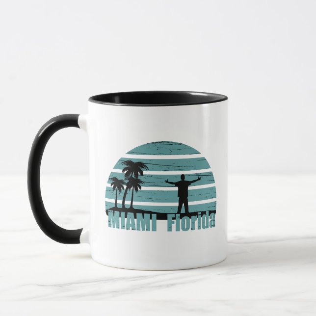 Caneca Miami Beach Flórida Antiga (Esquerda)