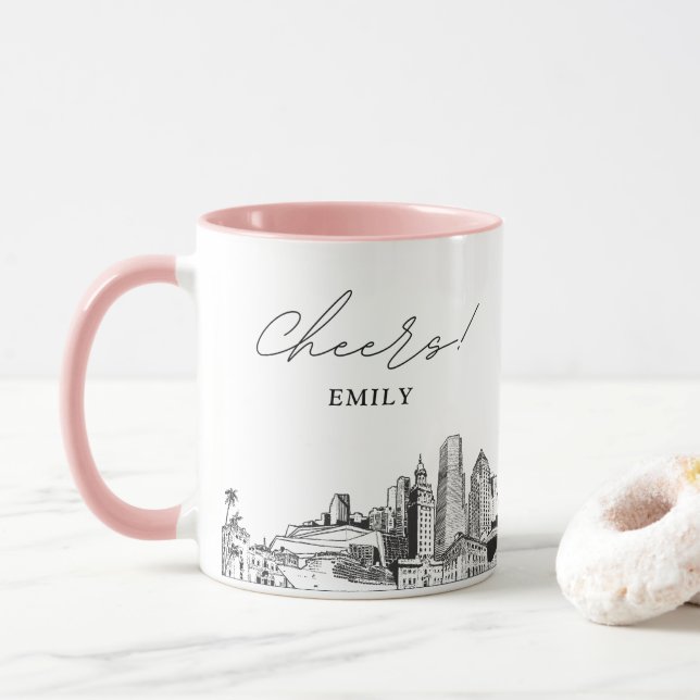 Caneca Miami Personalizou Mug de Café (Com Donut)