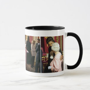 CANECA MICHELLE OBAMA COM RAINHA ELIZABETH II