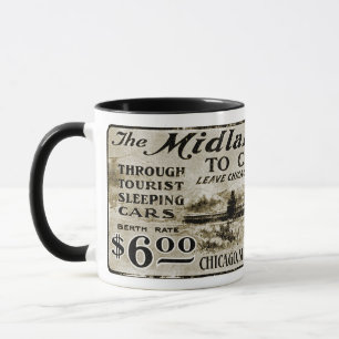 Caneca Midland Route Chicago Milwaukee Rua Paul RR 1890