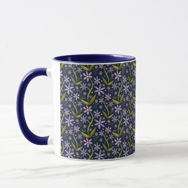 Caneca Midnight | Dancing Daisies Watercolor (Esquerda)