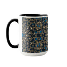 Midnight & Gold Royal Islamic Geometric Mosaic