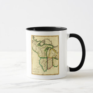 Caneca Midwest no mapa unido de StatesPanoramic