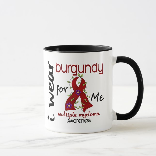 Caneca Mieloma múltiplo EU VISTO BORGONHA PARA MIM 43 (Direita)
