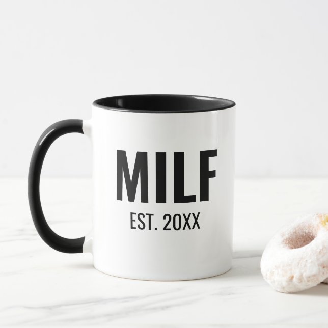 Caneca MILF criou Mug de Café Moderno (Com Donut)