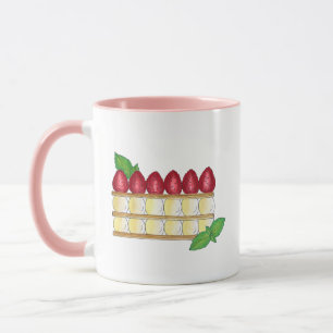 Caneca Mille Feuille Comida francesa Puff Framboesas de p