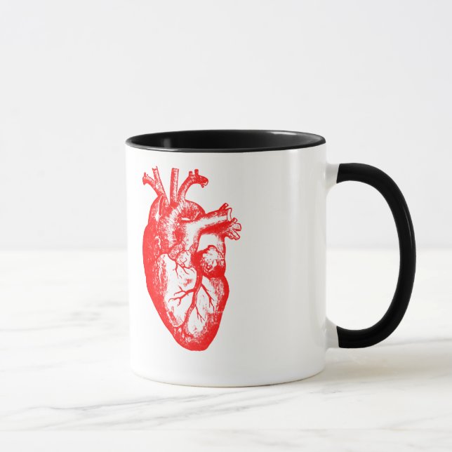 Caneca Mim anatomia do coração do coração amam/I (Direita)