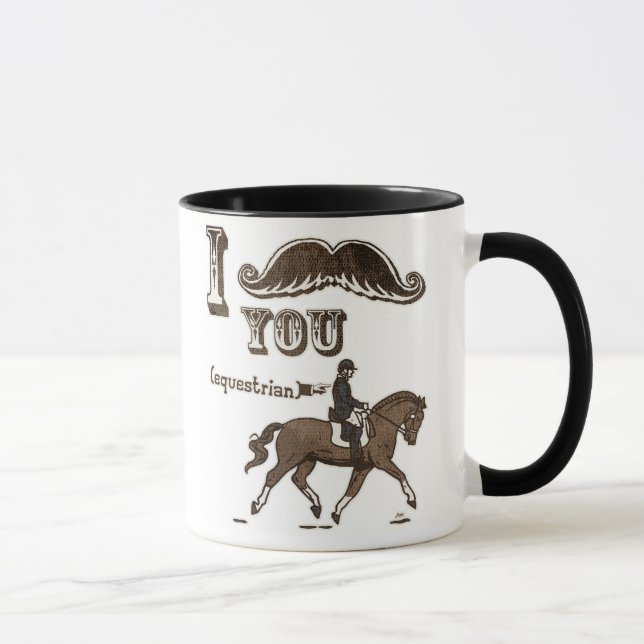 Caneca Mim bigode você equestre (Direita)