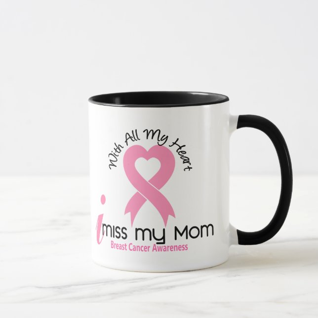 Caneca Mim cancro da mama da senhorita Meu Mamã (Direita)