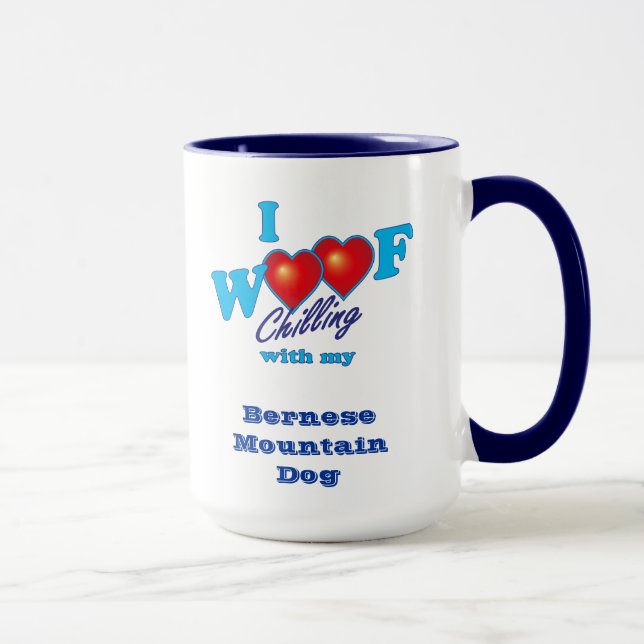 Caneca Mim cão de montanha de Bernese do Woof (Direita)