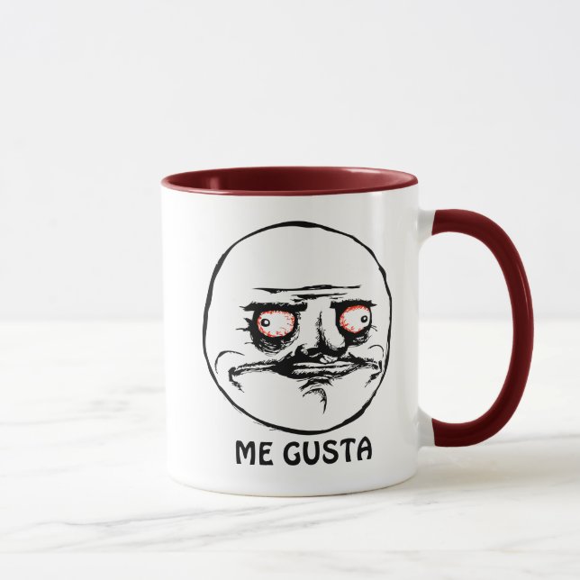 Caneca Mim cara cómica raging de Gusta (Direita)