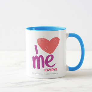 Caneca Mim coração mim cor-de-rosa/roxo
