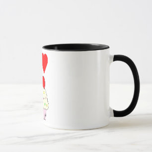 Caneca Mim cupcakes do coração