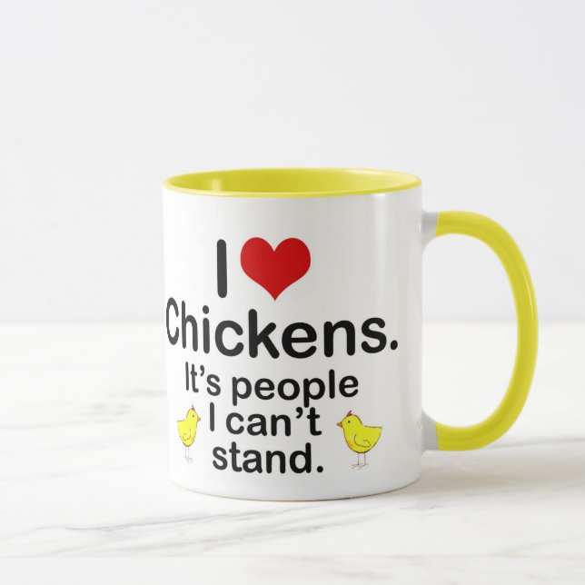 Caneca Mim galinhas (do coração) (Direita)