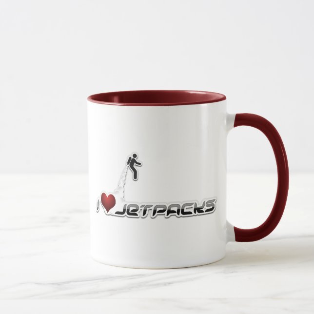 Caneca Mim jetpacks do coração (Direita)
