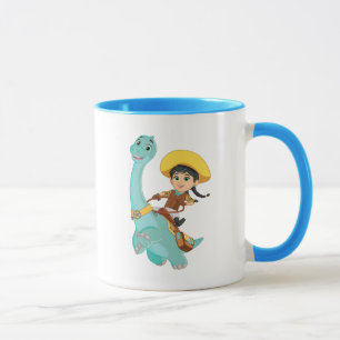 Caneca Min & Clover   Feliz Cowgirl e Brontosaurus Ride
