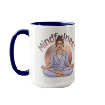 Mindfulness Meditation Mug Navy Blue Combo