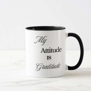 Caneca Minha atitude é Gratidão Café Mug (Esquerda)