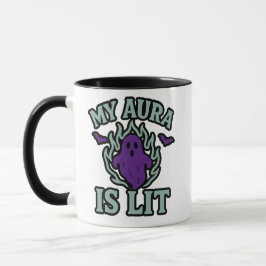 Caneca Minha Aura Está Acesa – Estética Roxa