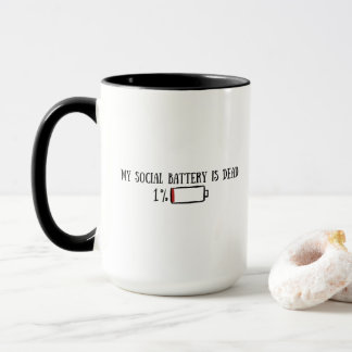 Caneca Minha Bateria Social Está Morta Citação Engraçada