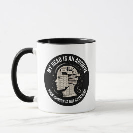 Caneca Minha Cabeça é um Arquivo Bibliotecária Divertida