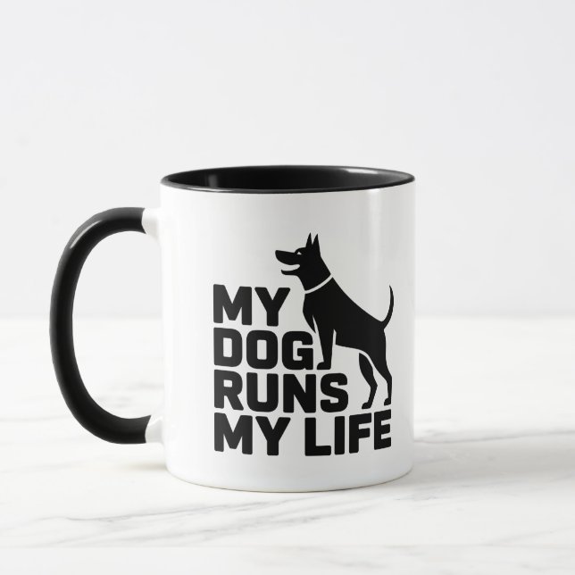 Caneca Minha Cadela Comanda Minha Vida Arte de Citação Mi (Esquerda)