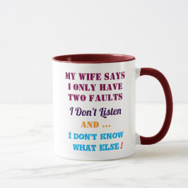 Caneca Minha Esposa e Meus Erros