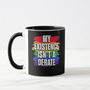 Caneca Minha existência não é um Gay do mês do orgulho LG