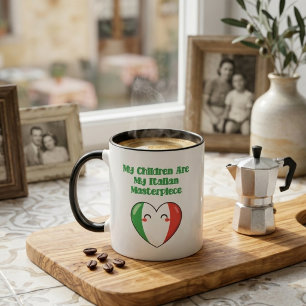 Caneca Minha Família Obra-Prima Italiana Orgulho Familiar