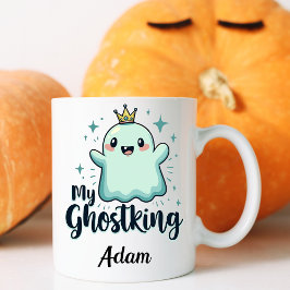 Caneca Minha Ghostking Kawaii Halloween Mug para Namorado