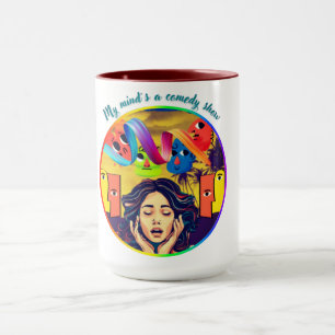 Caneca Minha mente é um show de comédia