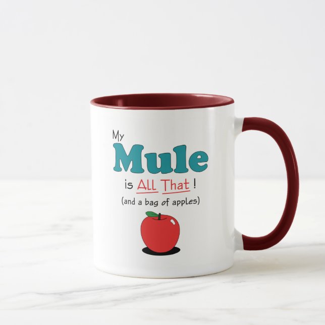 Caneca Minha mula é toda a isso! Mula engraçada (Direita)