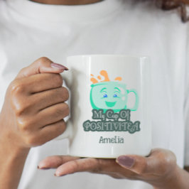 Caneca Minha taça de Positivitea engraçada, Teal Green Mu