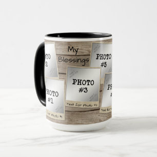 Caneca Minhas Abençoações, Foto Vintage Foto Frames-Wood