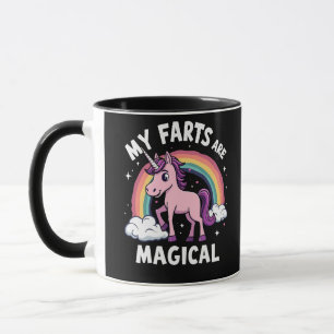 Caneca Minhas Farinhas São Magicas, Engraçadas, Unicórnio