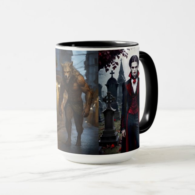 Caneca Minhas Noites São Reservadas Para Romance Monstruo (Frente Esquerda)