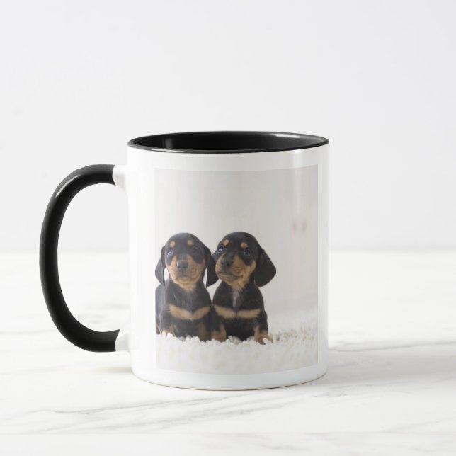 Caneca Mini assento do Dachshund dois (Esquerda)