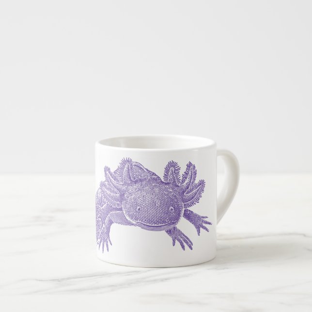 Caneca Mini Expresso Axolotl - ROXA (Frente Esquerda)