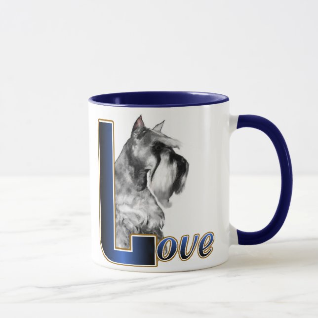 Caneca Miniatura Schnauzer LOVE (Direita)