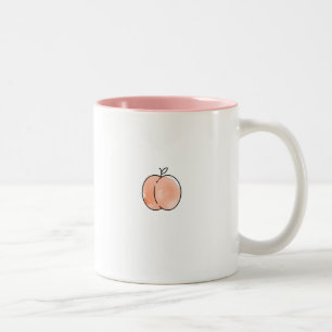 Caneca mínima da fruta cor-de-rosa do pêssego