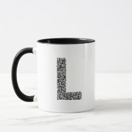 Caneca Minimal Letter L Coffee Mug 