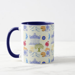 Caneca Minimalismo de Férias na Grécia