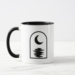 Caneca Minimalist Celestial Moon and Water