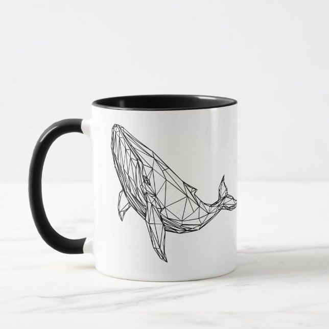 Caneca Minimalist Geometric Whale Mug (Esquerda)