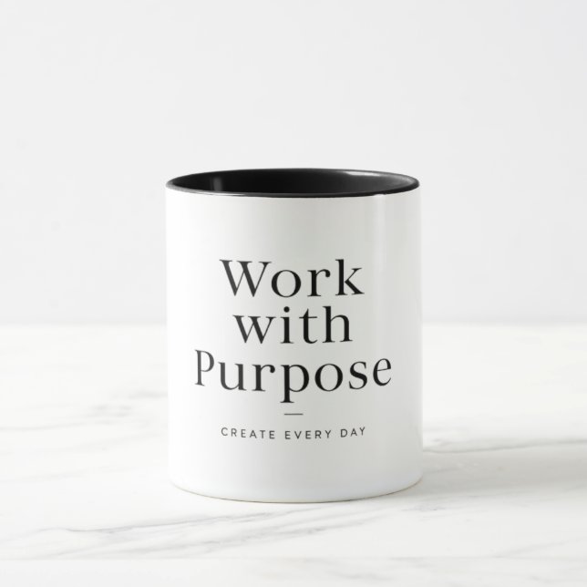 Caneca Minimalist Inspirational Mug | Modern Neutral Offi (Centro)